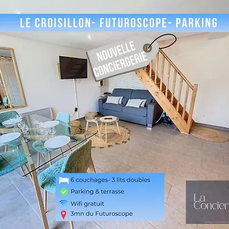 Le Croisillon -futuroscope-parking-laconciergerie Apartment
